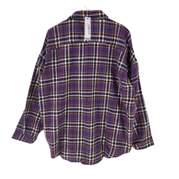 Boohoo Women's Plus Oversized Checked Button-Down Shirt - 12 - Picture 6 of 7